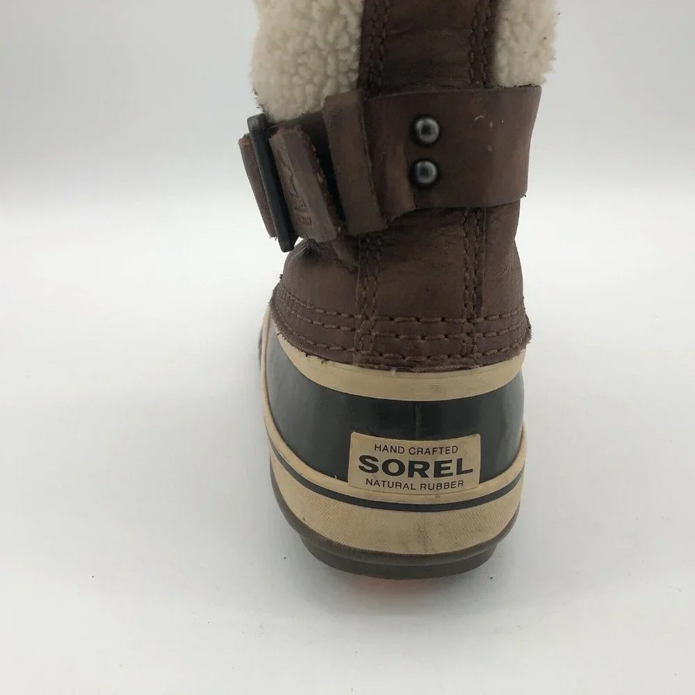 Sorel Boots Womens 10 EU 42 Helen Of Tundra Shearling Fleece & Brown Leather - Picture 3 of 12